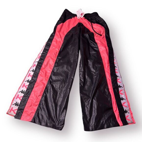 Koral x Kappa Verona Zephyr Wide‎ Leg Pants Women's Small Black Guava Retro Rare - Picture 1 of 7